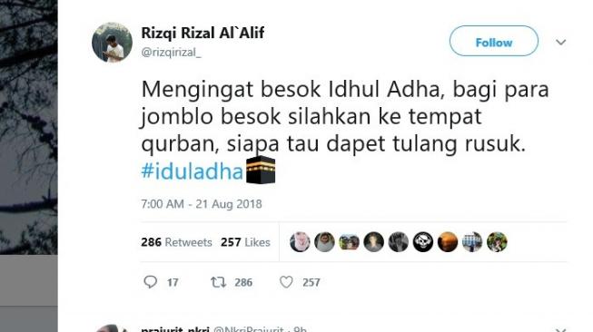 Tagar Idul Adha Telah Tembus 24 Ribu Cuitan