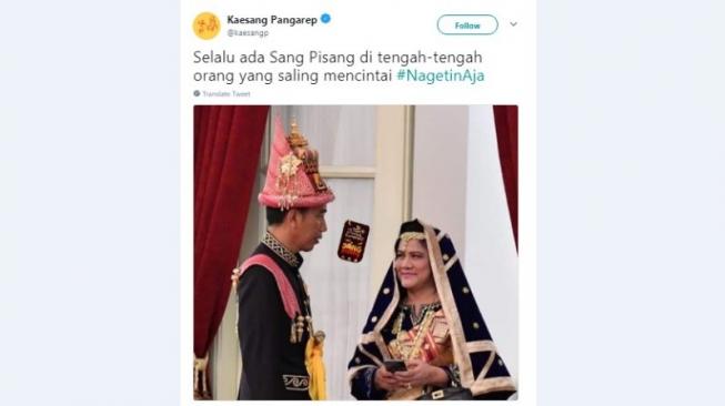 Cuitan Kaesang goda Presiden Jokowi. [Twitter]