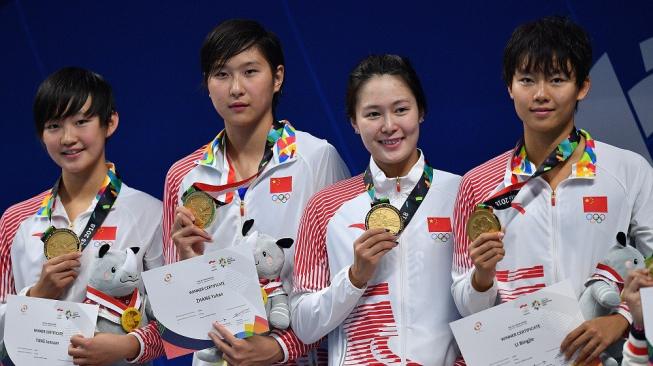 Rekor Baru Kuartet Cina di 4X200 Meter Gaya Bebas Estafet Putri