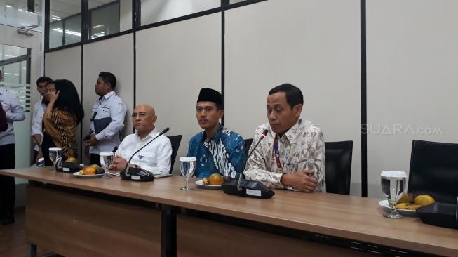 Sosialisasi Program Pelaksanaan Imunisasi MR bersama 34 Kadinkes Provinsi dalam penggunaan Vaksin MR di Kemenkes, Jakarta, Kamis (23/8/2018). (Suara.com/Firsta Nodia)