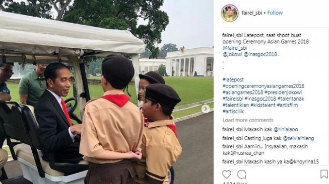 Fairel bersama Presiden Jokowi. [Instagram]