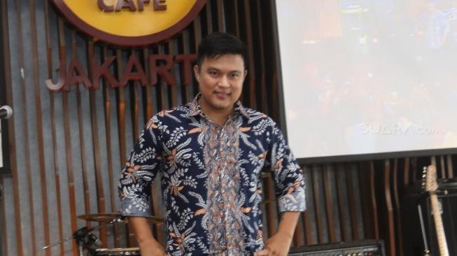 Posan Tobing di Hard Rock Kafe, Jakarta Pusat, Jumat (24/8/2018). [suara.com/Wahyu Tri Laksono]