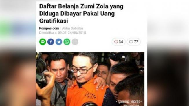 Zumi Zola Beli Dompet dengan Uang Korupsi, Ini Daftarnya...