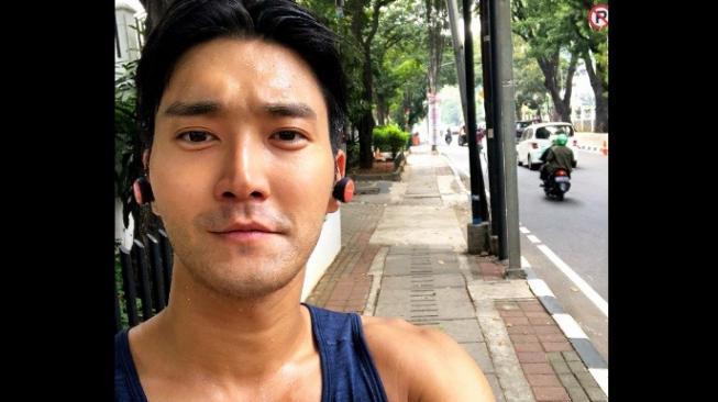 Siwon Super Junior Joging di Jalan Sabang, Begini Penampakannya