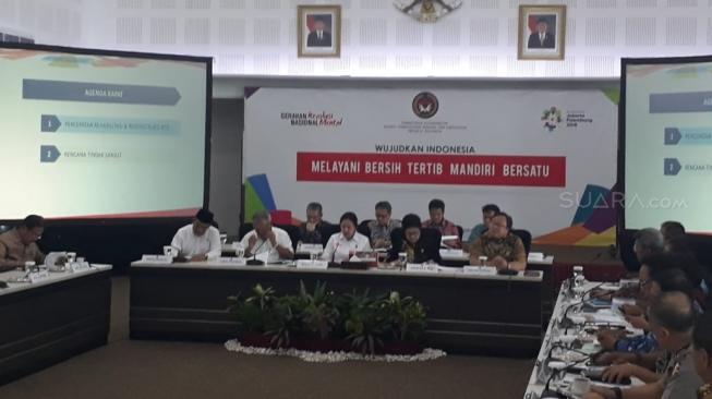 Menteri Berkumpul Temui Puan Bahas Pasca Gempa Lombok