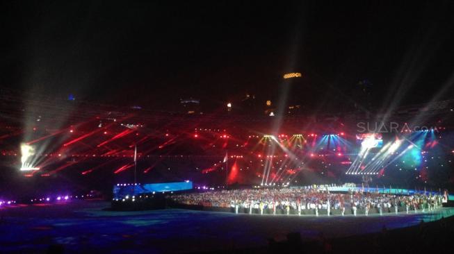 Hujan, Closing Ceremony Asian Games Tetap Berlangsung Meriah