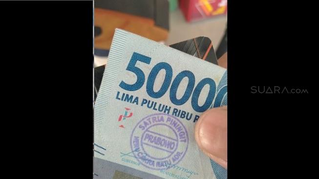 Heboh Uang dari ATM Berstempel 'Prabowo' di Tangerang