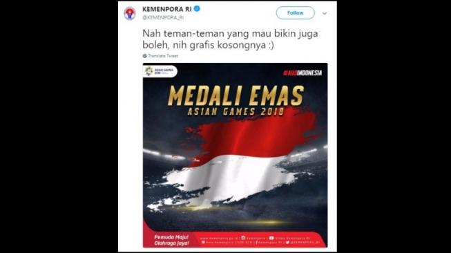 Kreasi Kocak Warganet di Template Poster Medali Asian Games 2018