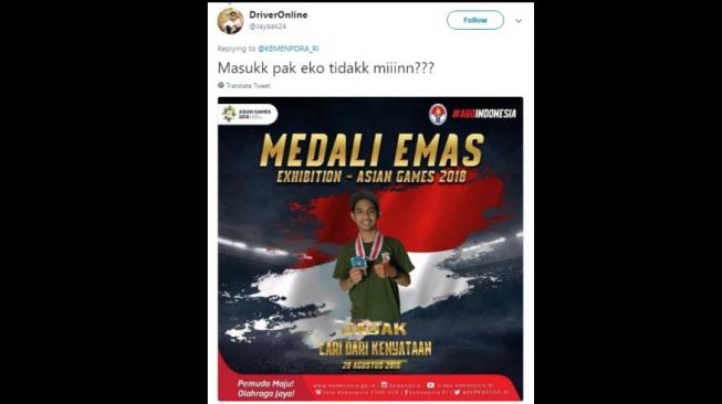 Template Poster Medali Asian Games 2018. [Twitter]