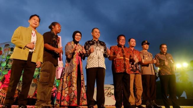 Festival Payung Indonesia 2018 di Candi Borobudur, Jawa Tengah. (Dok: Kemenpar)