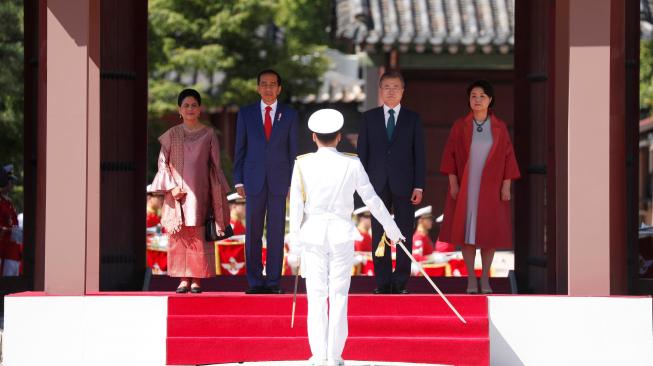 Presiden Joko Widodo di Korea Selatan. (Antara)