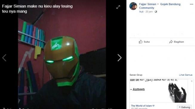 Helm Iron Man. [Facebook]