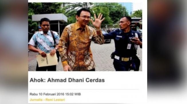 Ahmad Dhani Disebut Cerdas oleh Ahok, Warganet Ngakak Online