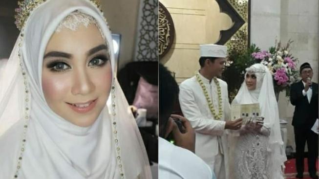 Kenakan Gaun Pengantin Putih Anisa Rahma Sah Jadi Istri Dito