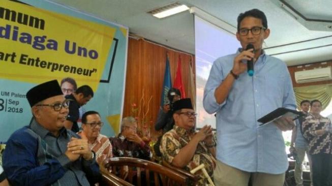 Di Depan Mahasiswa Palembang, Sandiaga Curhat Pernah Dipecat