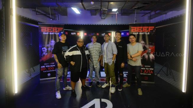 AllDay Music saat jumpa pers Beef Rap Battle di Setiabudi, Jakarta Selatan, Senin (17/9/2018). [Wahyu Tri Laksono/Suara.com]