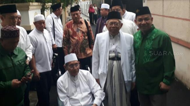 Sebelum Undi Nomor Urut, Maruf Amin Minta Restu ke Kiai Munzir