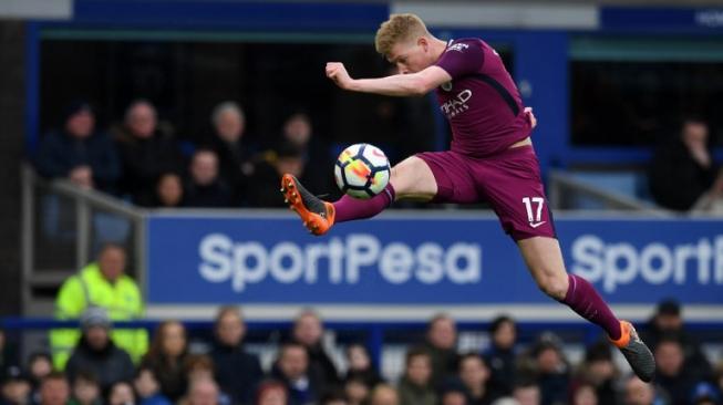 Gelandang andalan Manchester City, Kevin De Bruyne. [Paul ELLIS / AFP]