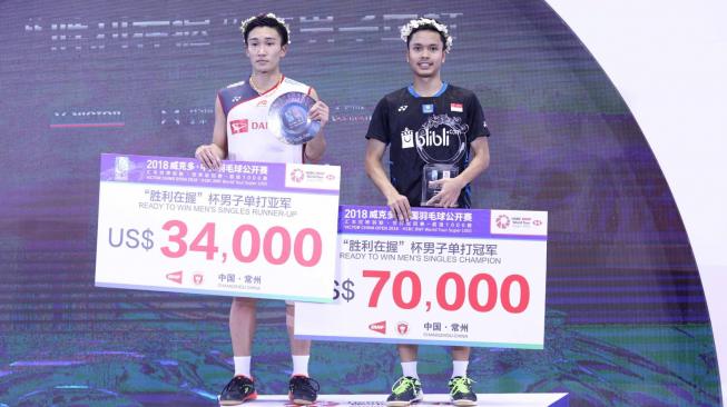 Dikalahkan Anthony di Final, Momota Masih Tak Percaya