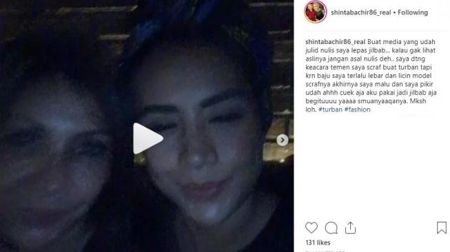 Shinta Bachir klarifikasi soal tudingan dirinya lepas hijab usai gagal dinikahi anggota DPRD. [instagram/shintabachir86_real]