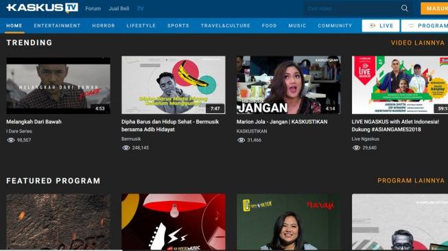 Kaskus TV Meluncur, Andalkan Konten Terkait Hobi