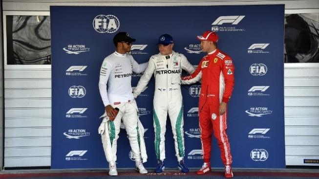 Asapi Hamilton, Bottas Raih Pole Position GP Rusia