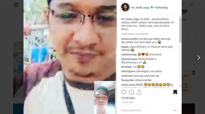 Pasha Ungu video call dengan Enda. [Instagram/mr_enda_ungu]