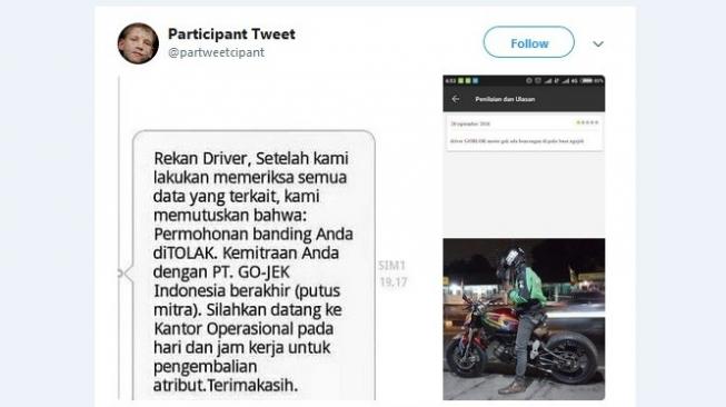 Ngakak! Driver Ojol Diberhentikan karena Motornya Tak Punya Jok