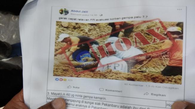 Ikuti Arahan Jokowi, Penyebar Foto Hoaks FPI Dilaporkan ke Polisi