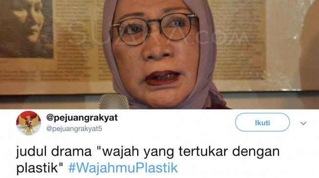 Ratna Sarumpaet Bohong, Tagar #WajahmuPlastik Menggema