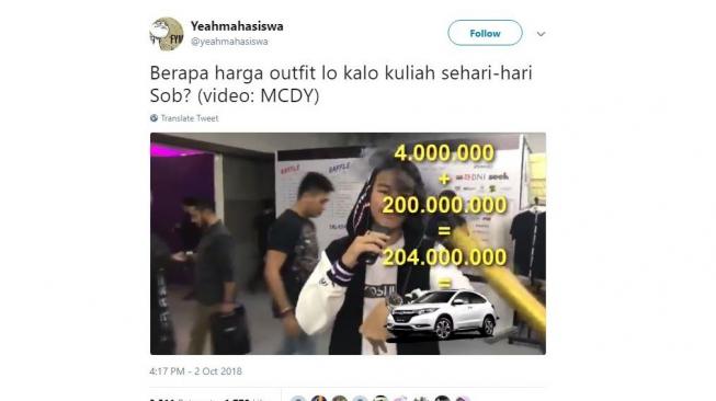 Remaja Ini Pamer Outfit Jutaan Rupiah, Warganet Emosi