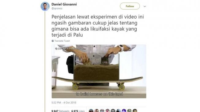 Eksperimen Sederhana Ini Ungkap Dampak Likuifaksi saat Gempa