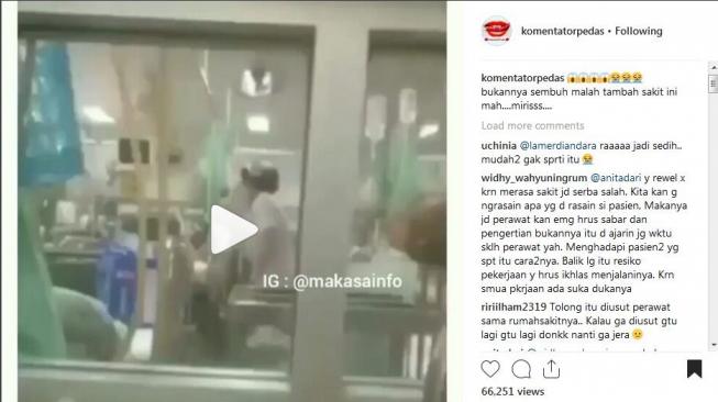 Video viral perlakuan oknum perawat kepada pasien ICU [Instagram]