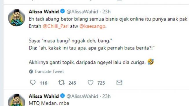 [Twitter/@AlissaWahid]