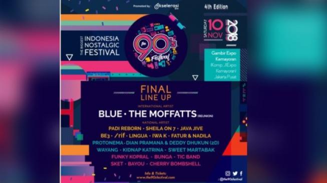 The 90's Festival akan Tampilkan 20 Artis Dalam dan Luar Negeri