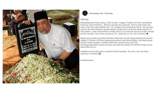 Sejak Lebaran, Indro Warkop 3 Kali Menjerit Kangen pada Almarhumah Istri