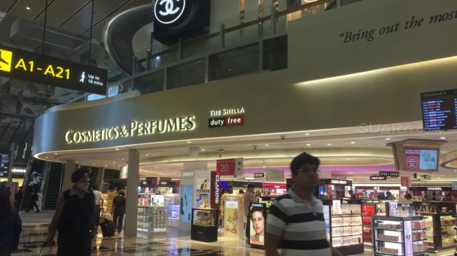 Tempat facial paling populer di Bandara Changi. (Suara.com/Sumarni)