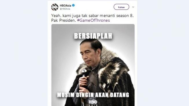 Meme pidato Jokowi. [Twitter]