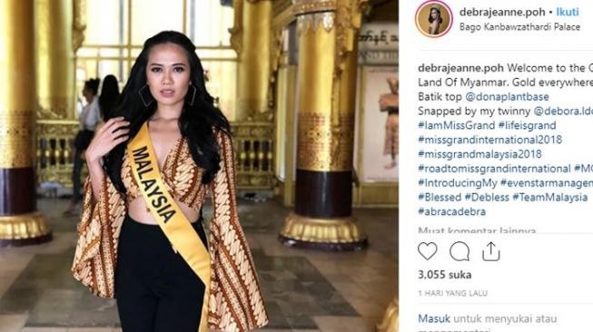 Batik Parang Diklaim dan Dipakai Miss Grand Malaysia