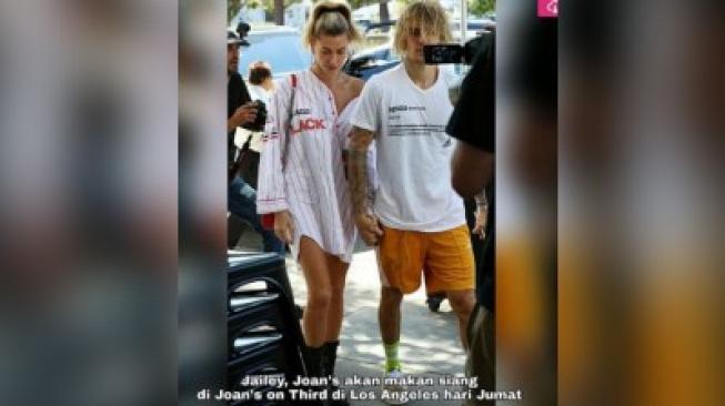 Justin Bieber dan Hailey Rhode Baldwin. (@lamiscorner/instagram)