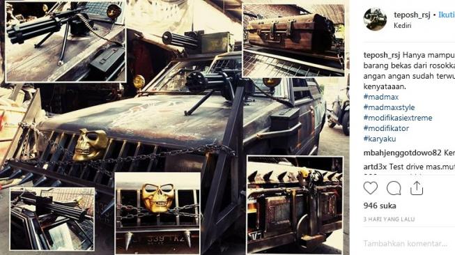 Viral! Mobil Death Race Buatan Lokal