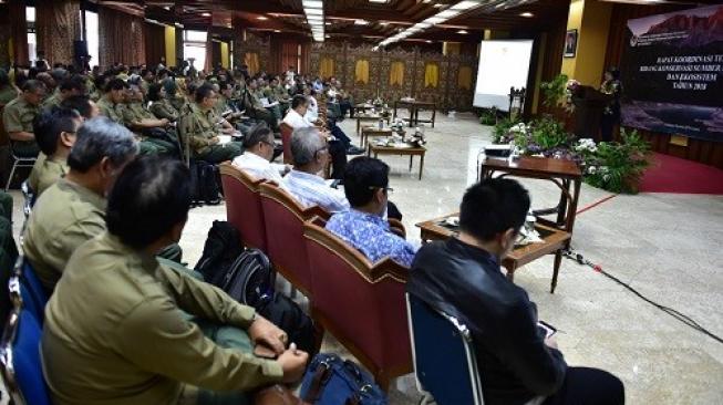 Menteri Lingkungan Hidup dan Kehutanan, Siti Nurbaya, dalam Rapat Koordinasi Teknis (Rakornis) Bidang Konservasi Sumber Daya Alam dan Ekosistem (KSDAE), di Jakarta, Jumat (17/10/2018). (Dok: KLHK)