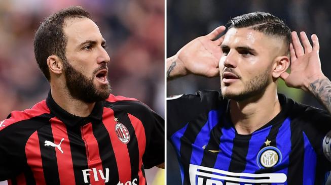 Duel Argentina di Derby Della Madonnina Antara Icardi vs Higuain