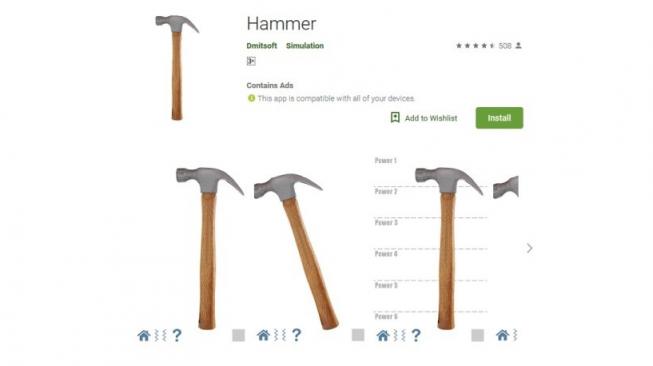 Aplikasi Hammer. [Google Play Store]