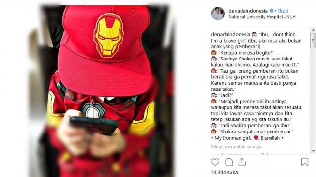 Denada menginspirasi netizen kala mengajarkan keberanian kepada sang anak [IG @denadaindonesia]