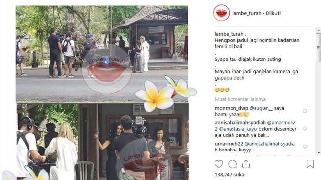 The Kardashian diketahui sedang berada di Bali [IG @lambe_turah]