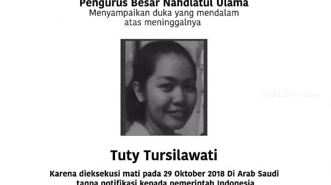 Uapan duka dari PBNU kepada Tuty Tursilawati