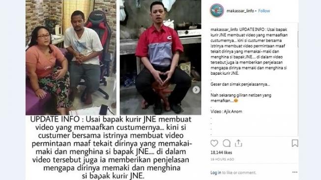 Kisah kurir yang dibentak. [Instagram]