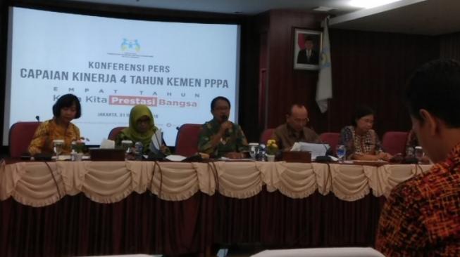 Kementerian Pemberdayaan Perempuan dan Perlindungan Anak (KPPA) telah mendorong pembangunan 389 kabupaten dan kota menjadi kota layak anak. (Suara.com/Chyntia S)