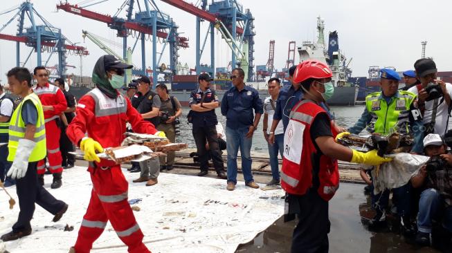 Roda Lion Air JT 610 yang Jatuh Ditemukan dan Sudah Diangkat